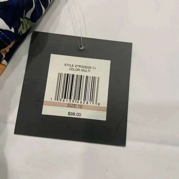 ELLEN Tracy One Piece Tummy Control Swimsuit Size 12 - Picture 2 of 5